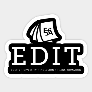 EFAs EDIT Committee Logo in white Sticker